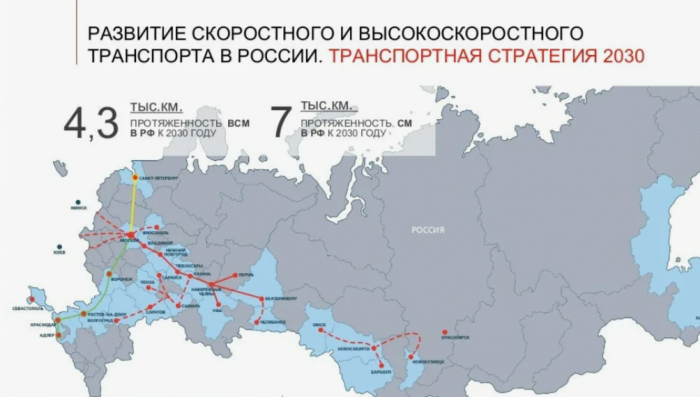 Минтранс представил президенту план развития высокоскоростных и скоростных железнодорожных перевозок