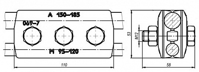Зажим переходной КС-069-7 (ПАМ)