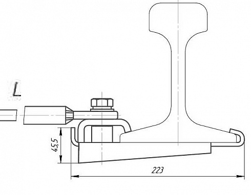 Узел крепления заземления  универсальный УК3У-2-1